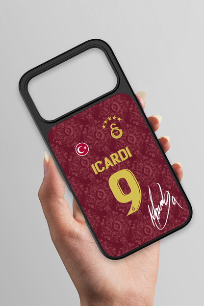 Galatasaray Mauro Icardi 3. Forma İmzalı Cam Telefon Kılıfı