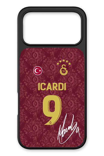 Galatasaray Mauro Icardi 3. Forma İmzalı Cam Telefon Kılıfı