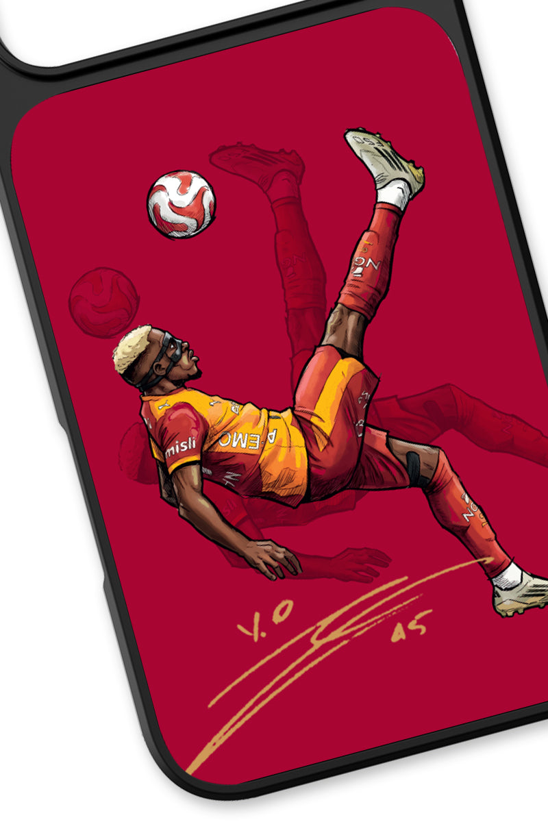 Galatasaray Osimhen Röveşata İmzalı Cam Telefon Kılıfı