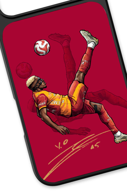 Galatasaray Osimhen Röveşata İmzalı Cam Telefon Kılıfı