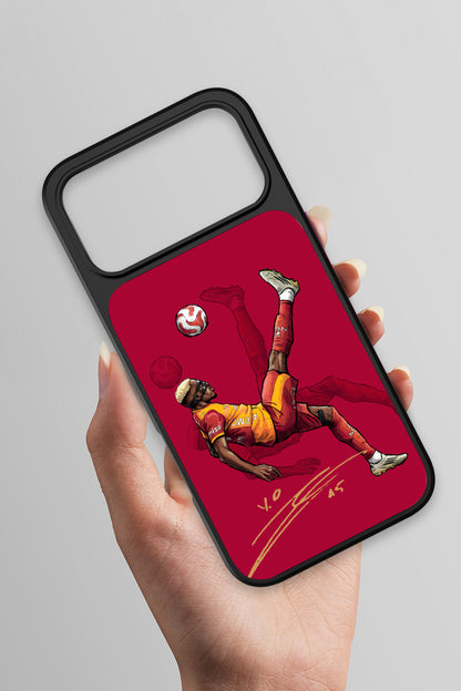Galatasaray Osimhen Röveşata İmzalı Cam Telefon Kılıfı