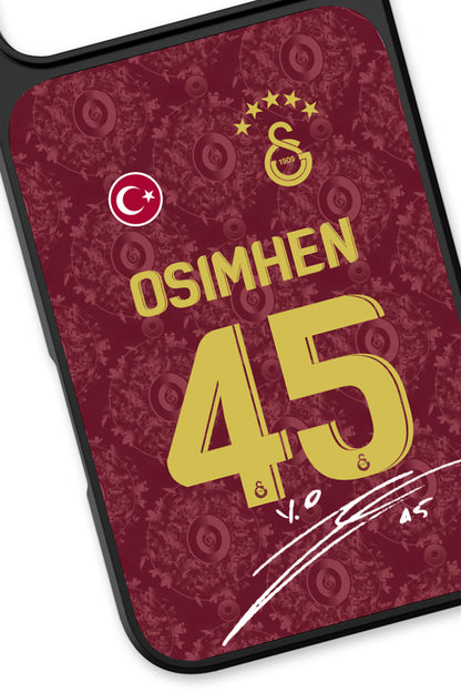 Galatasaray Victor Osimhen 3. Forma İmzalı Cam Telefon Kılıfı