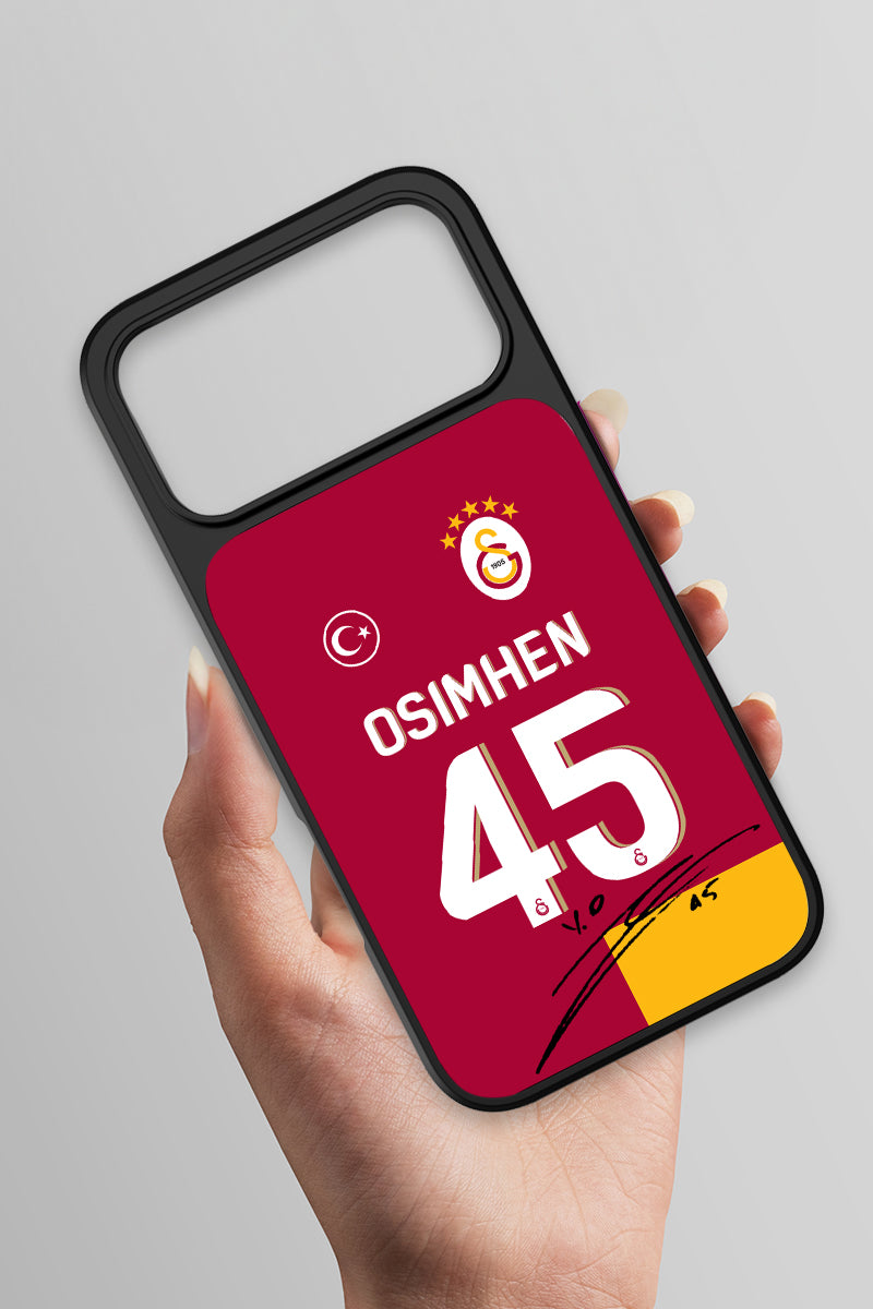 Galatasaray Victor Osimhen Parçalı Forma İmzalı Cam Telefon Kılıfı