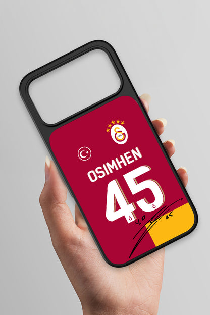 Galatasaray Victor Osimhen Parçalı Forma İmzalı Cam Telefon Kılıfı