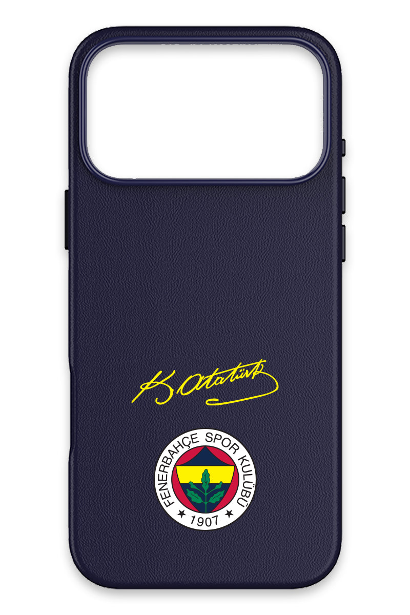 Fenerbahçe Arma Atatürk İmza Deri Magsafe Telefon Kılıfı