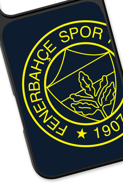 Fenerbahçe Büyük Sarı Arma Cam Telefon Kılıfı