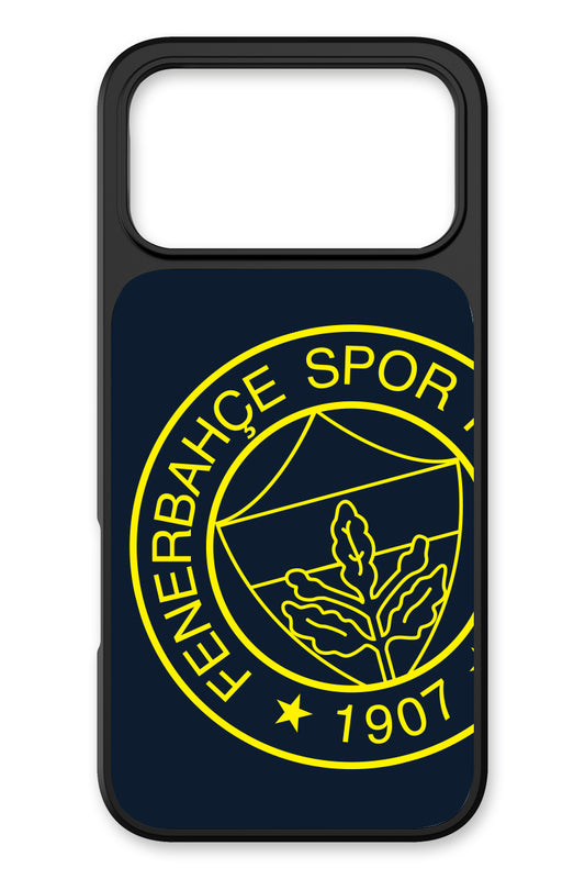 Fenerbahçe Büyük Sarı Arma Cam Telefon Kılıfı