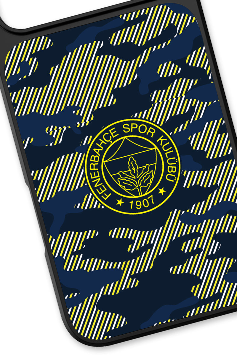 Fenerbahçe Dijital Kamuflaj Cam Telefon Kılıfı