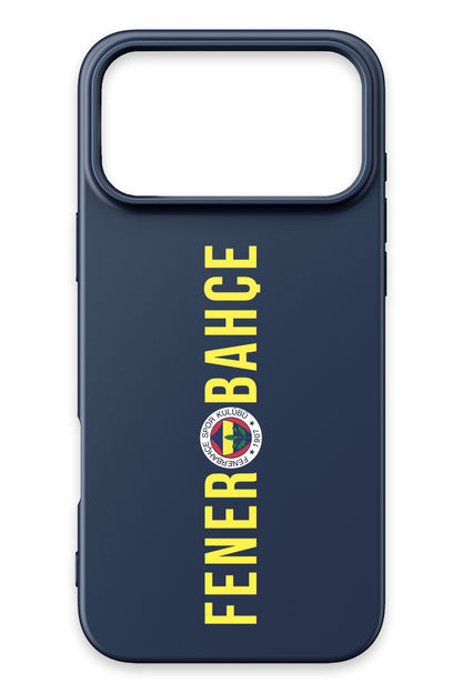 Fenerbahçe Dikey Yazı Lacivert Silikon Telefon Kılıfı