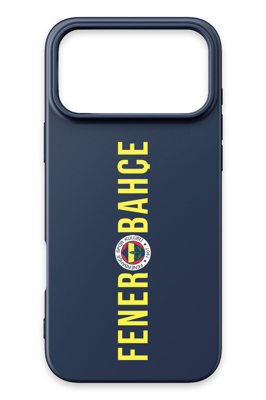 Fenerbahçe Dikey Yazı Lacivert Silikon Telefon Kılıfı