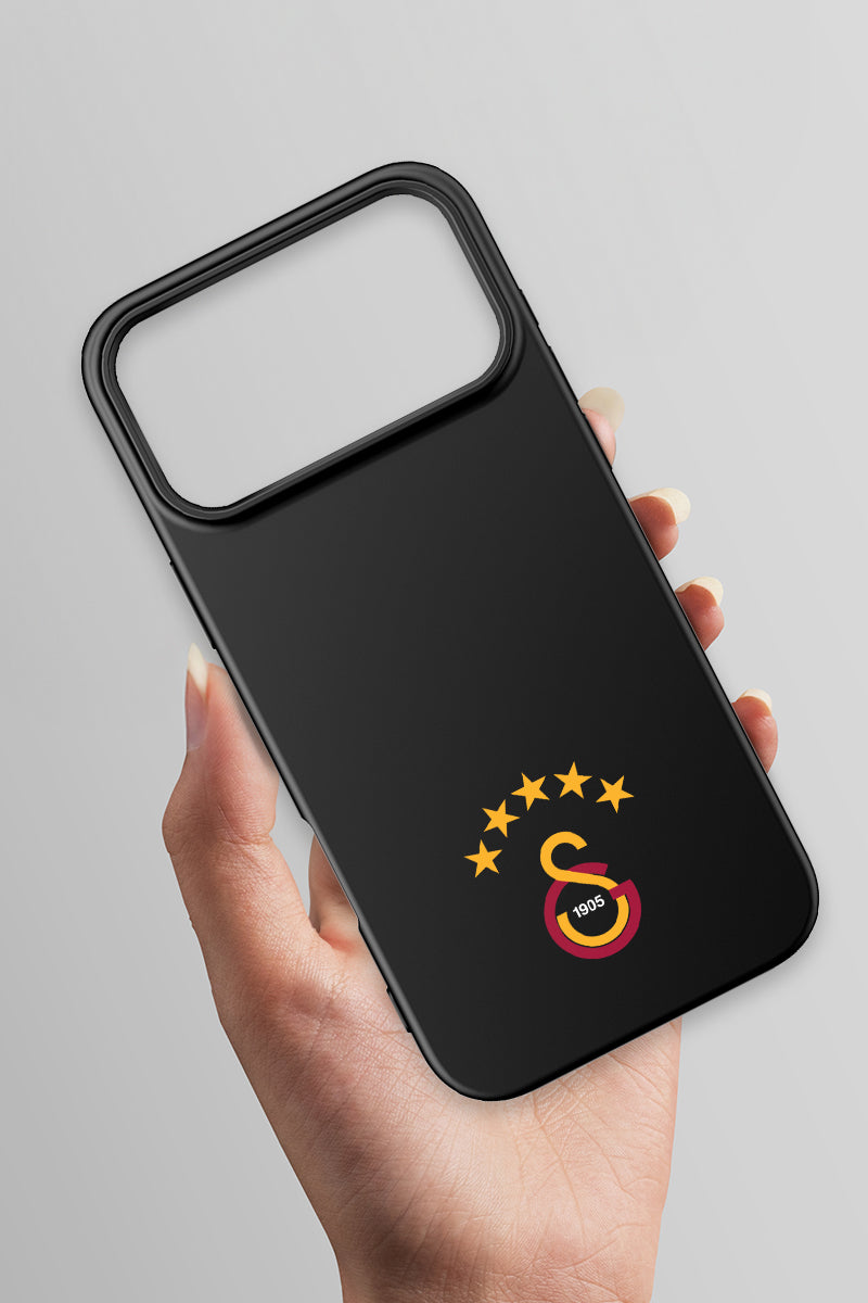 Galatasaray 5 Yıldız Arma Siyah Silikon Telefon Kılıfı