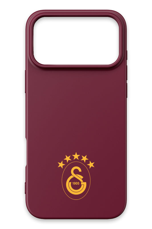 Galatasaray 5 Yıldız Sarı Arma Bordo Silikon Telefon Kılıfı