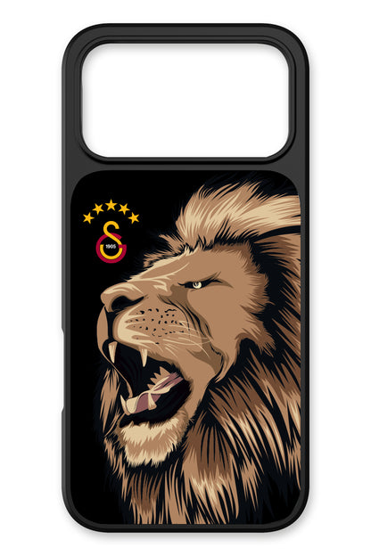 Galatasaray Aslan Gibi Kükre Cam Telefon Kılıfı