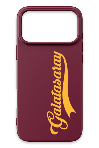 Galatasaray El Yazı Bordo Silikon Telefon Kılıfı