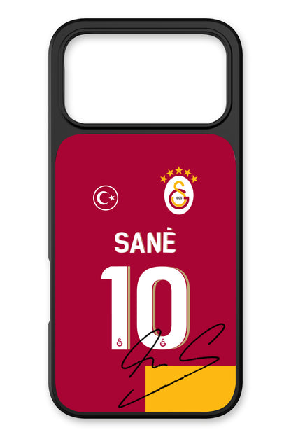 Galatasaray Leroy Sane Parçalı Forma İmzalı Cam Telefon Kılıfı
