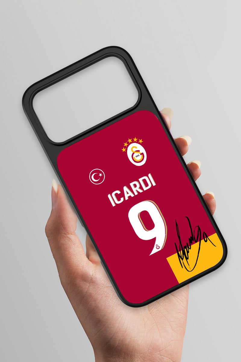 Galatasaray Mauro Icardi Parçalı Forma İmzalı Cam Telefon Kılıfı