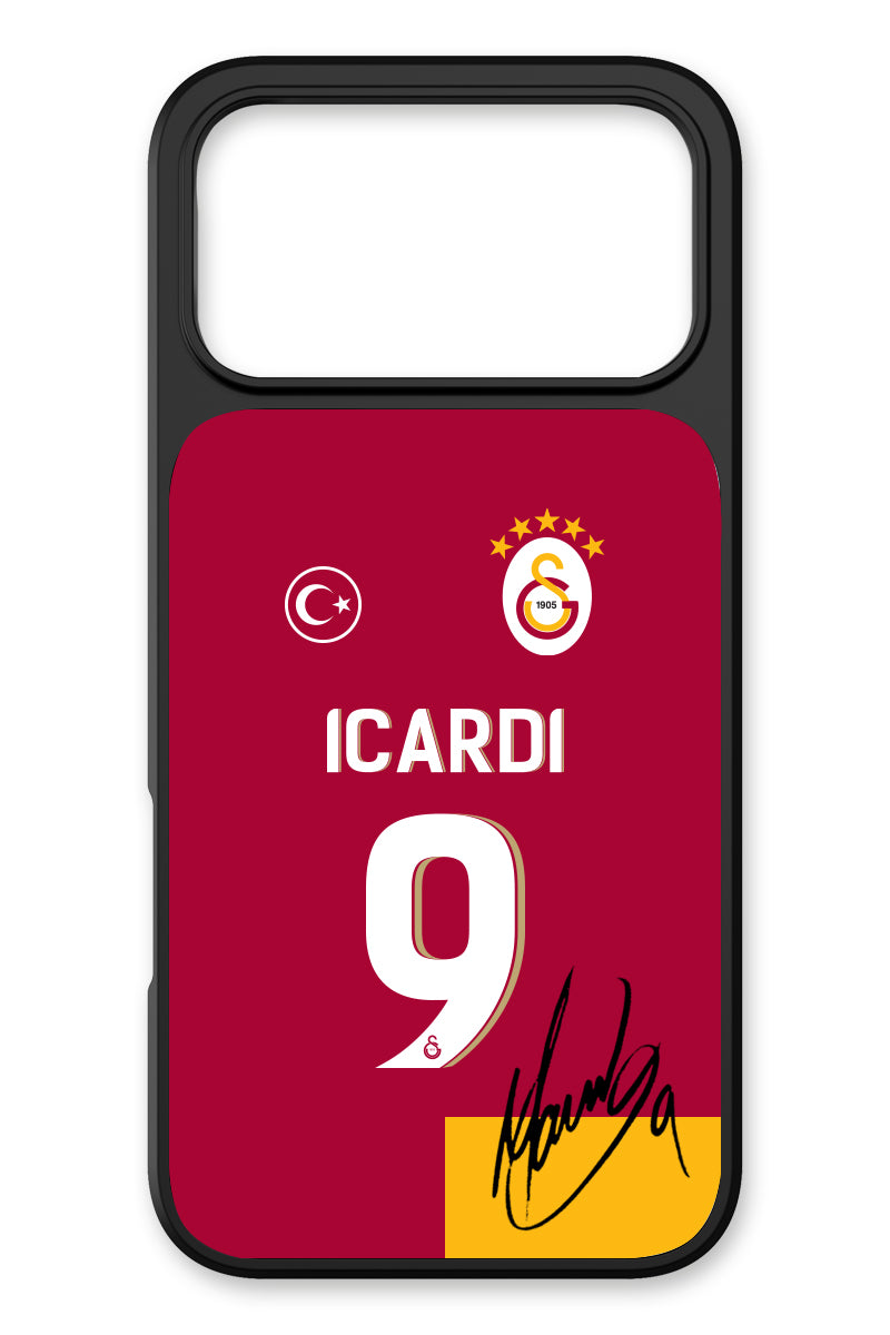 Galatasaray Mauro Icardi Parçalı Forma İmzalı Cam Telefon Kılıfı