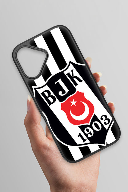 Beşiktaş Büyük Arma Cam Telefon Kılıfı