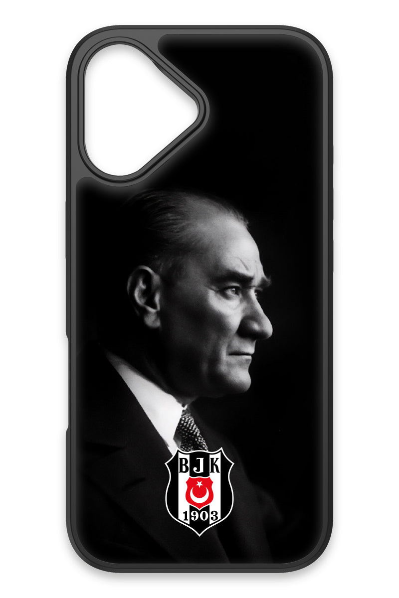 Beşiktaş Büyük Atatürk Cam Telefon Kılıfı