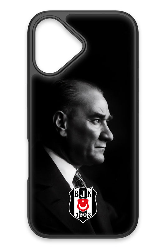 Beşiktaş Büyük Atatürk Cam Telefon Kılıfı