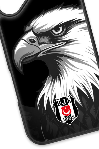 Beşiktaş Büyük Kartal Cam Telefon Kılıfı