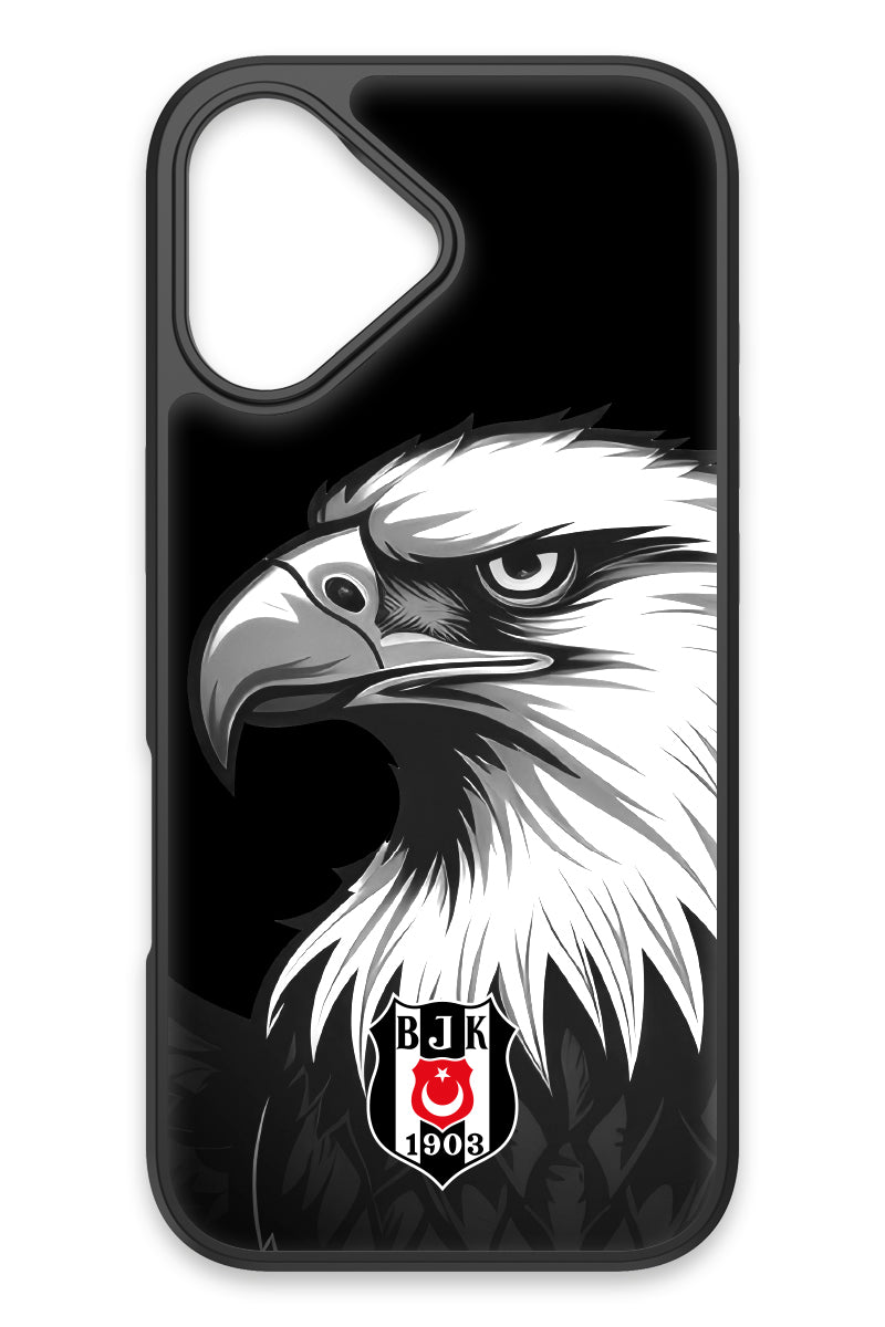 Beşiktaş Büyük Kartal Cam Telefon Kılıfı