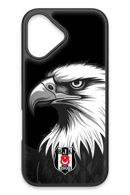Beşiktaş Büyük Kartal Cam Telefon Kılıfı