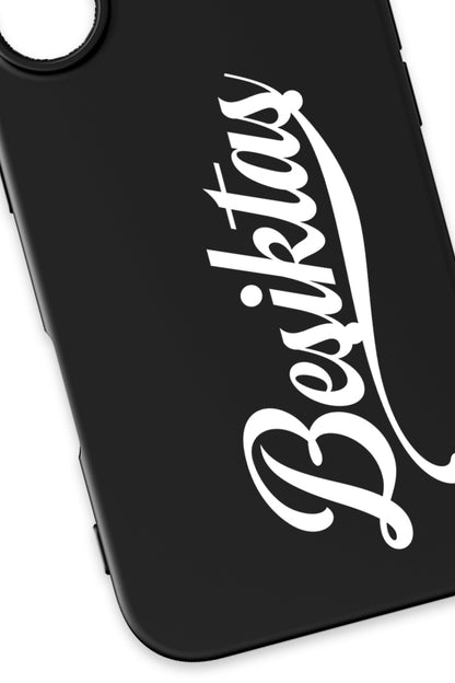 Beşiktaş El Yazılı Siyah Silikon Telefon Kılıfı