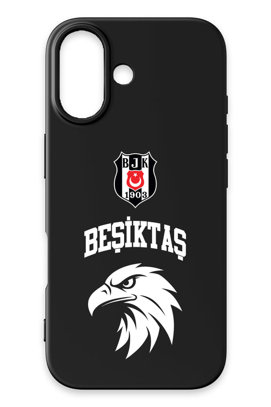 Beşiktaş Kolej Yazı Kartal Siyah Silikon Telefon Kılıfı