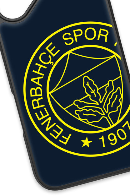 Fenerbahçe Büyük Sarı Arma Cam Telefon Kılıfı