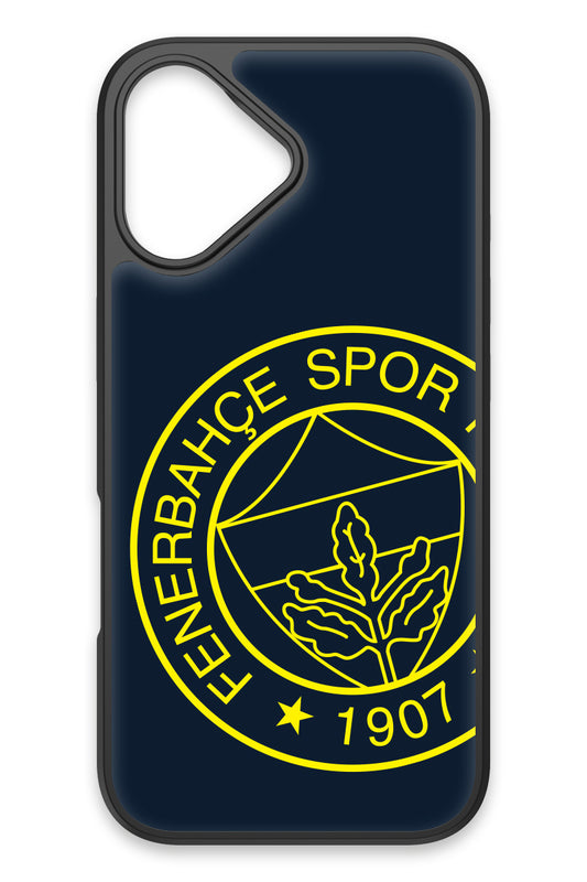 Fenerbahçe Büyük Sarı Arma Cam Telefon Kılıfı