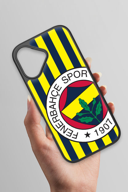 Fenerbahçe Çubuklu Büyük Arma Cam Telefon Kılıfı