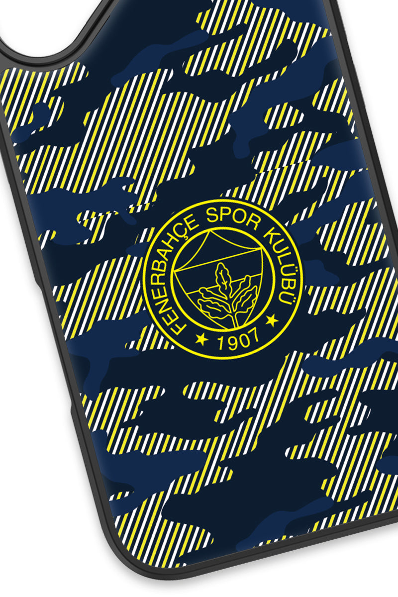 Fenerbahçe Dijital Kamuflaj Cam Telefon Kılıfı