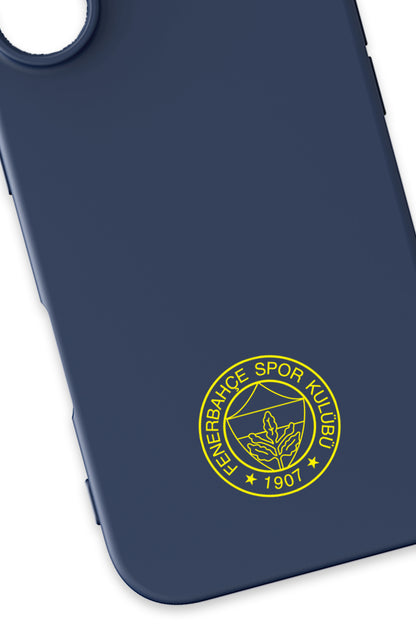 Fenerbahçe Sarı Arma Lacivert Silikon Telefon Kılıfı