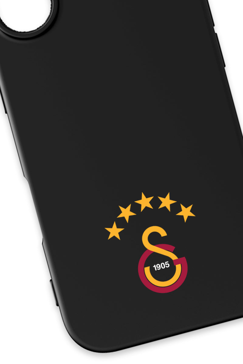 Galatasaray 5 Yıldız Arma Siyah Silikon Telefon Kılıfı