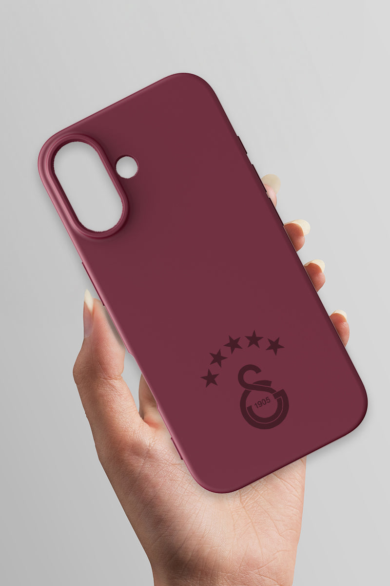 Galatasaray 5 Yıldız Bordo Silikon Telefon Kılıfı