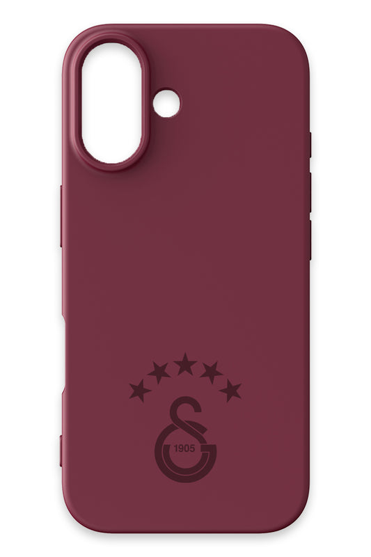 Galatasaray 5 Yıldız Bordo Silikon Telefon Kılıfı