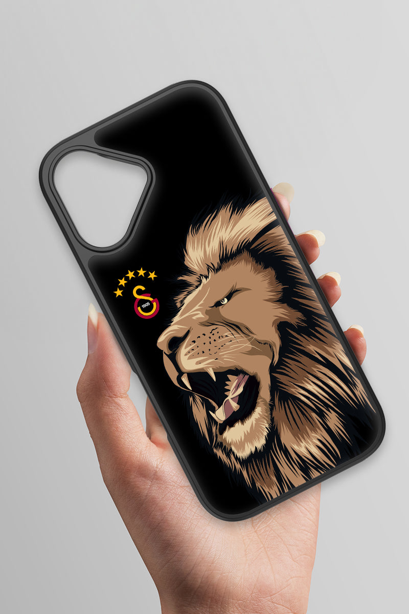 Galatasaray Aslan Gibi Kükre Cam Telefon Kılıfı