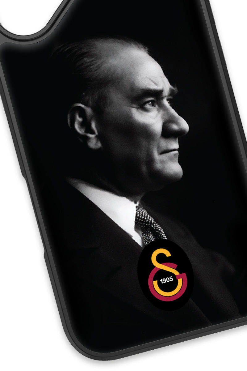 Galatasaray Büyük Atatürk Cam Telefon Kılıfı