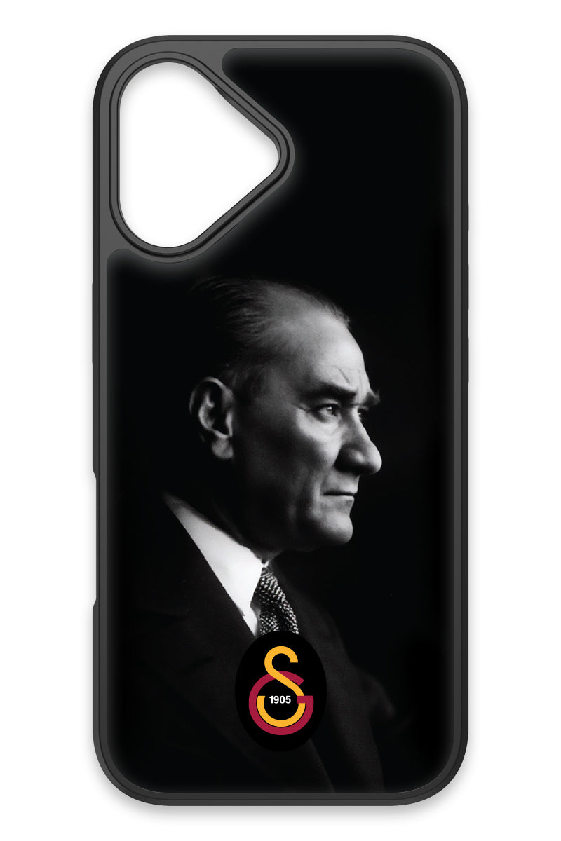 Galatasaray Büyük Atatürk Cam Telefon Kılıfı