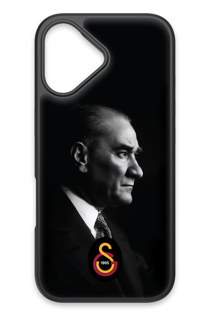 Galatasaray Büyük Atatürk Cam Telefon Kılıfı