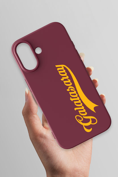 Galatasaray El Yazı Bordo Silikon Telefon Kılıfı