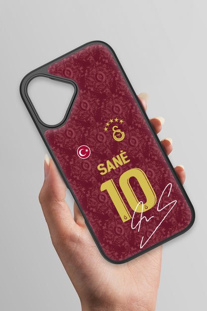 Galatasaray Leroy Sane 3. Forma İmzalı Cam Telefon Kılıfı
