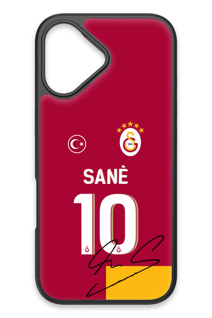 Galatasaray Leroy Sane Parçalı Forma İmzalı Cam Telefon Kılıfı