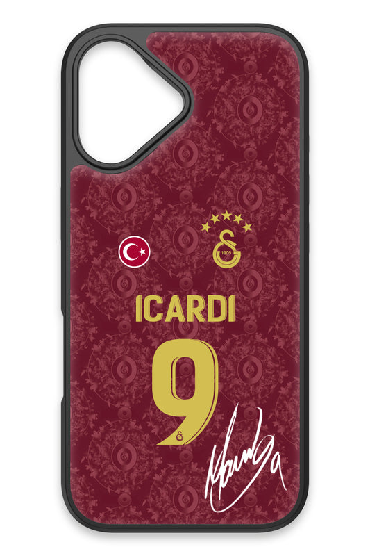 Galatasaray Mauro Icardi 3. Forma İmzalı Cam Telefon Kılıfı