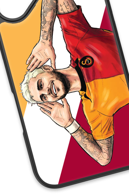 Galatasaray Mauro Icardi Gol Sevinci Cam Telefon Kılıfı
