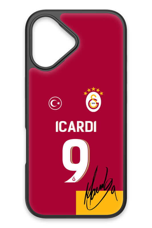 Galatasaray Mauro Icardi Parçalı Forma İmzalı Cam Telefon Kılıfı