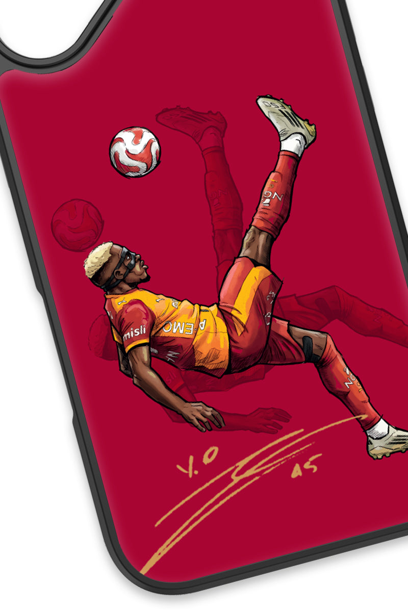 Galatasaray Osimhen Röveşata İmzalı Cam Telefon Kılıfı