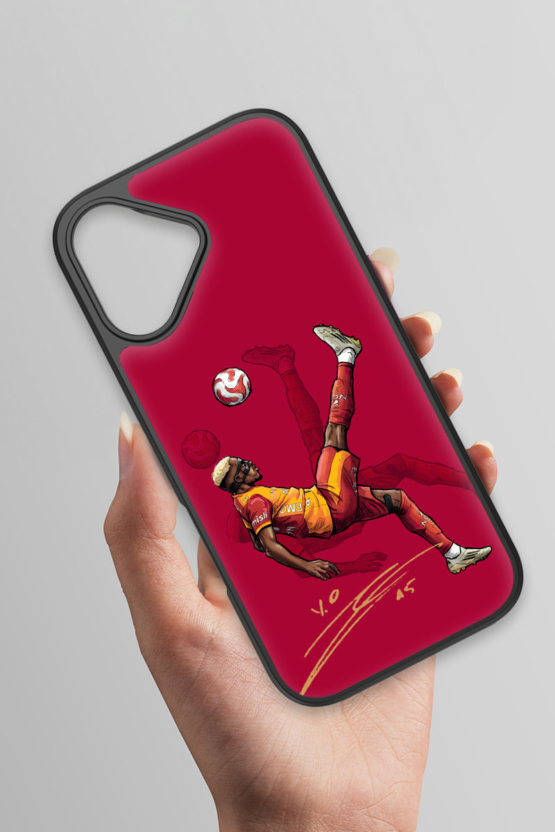 Galatasaray Osimhen Röveşata İmzalı Cam Telefon Kılıfı