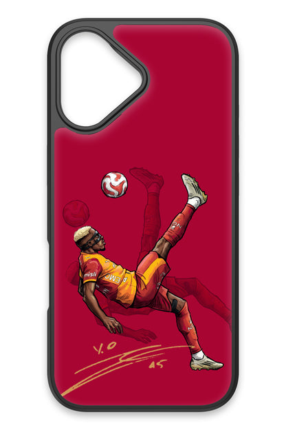 Galatasaray Osimhen Röveşata İmzalı Cam Telefon Kılıfı